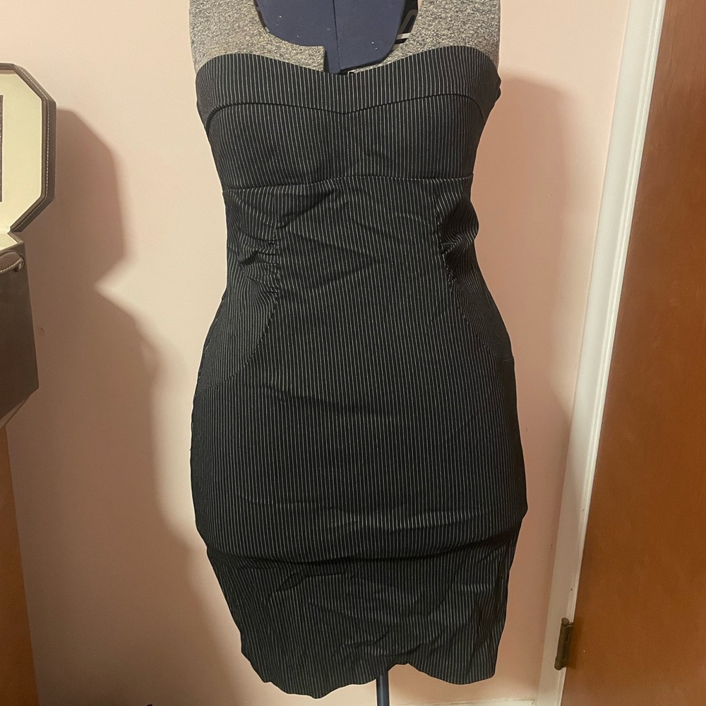 y2k Body Con Pintstripe Dress
